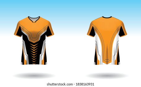 Sport design template  football jersey vector for football club. uniform front and back view