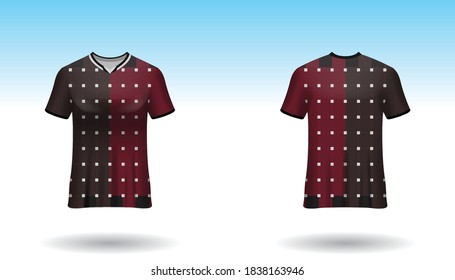 Sport design template  football jersey vector for football club. uniform front and back view