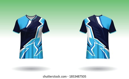 Sport design template  football jersey vector for football club. uniform front and back view.