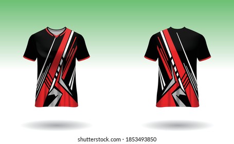 Sport design template  football jersey vector for football club. uniform front and back view.