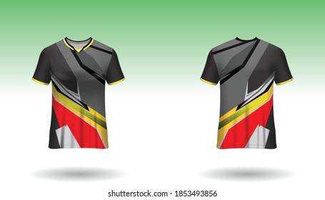 Sport design template  football jersey vector for football club. uniform front and back view.