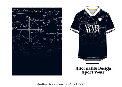 Sport design template, Soccer jersey mockup for football club. uniform front view. Simple design, cmyk color pallet for sublimation, cartoon mockup tshirt