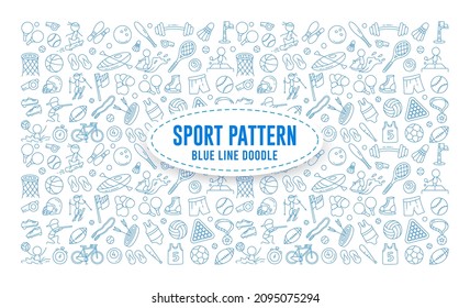 Sport Doodle Element, Sport Pattern Doodle, Hand Draw Doodle Sport, Sport Icon Set Outline