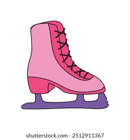 Ilustración de Doodle deportivo - Zapato de patinaje sobre hielo