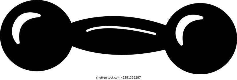 Sport Dumbbell Black Icon. Vector Illustration Dumbbell for the Gym.