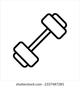 Sport dumbbell training vector icon