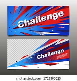 Sport Dynamic Banner, Template Design Layout , Abstract Background, Brush Speed Style, grunge ,Vector Illustration.