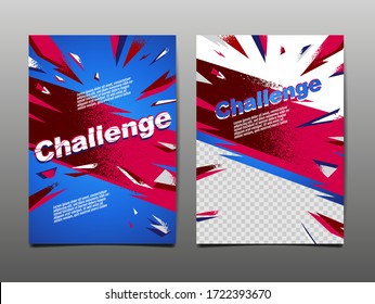 Sport Dynamic Banner, Template Design Layout , Abstract Background, Brush Speed Style, grunge ,Vector Illustration.