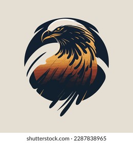 sport eagle logo template sticker