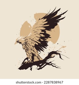 sport eagle logo template sticker
