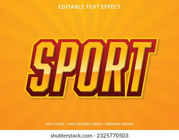 sport editable text effect template with abstract background use for business brand and logo