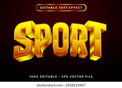 efecto sport y efecto de texto editable con color dorado claro