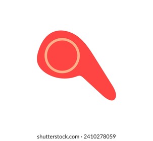 Sport element of colorful set. The design of the whistle highlights attention to detail, emphasizing its importance as a symbol of excellence in the world of sports. Vector illustration.
