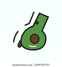 Sport element of colorful set. An energetic artwork feature outlined headphones in a sports-themed design, symbolizing the rhythm and motivation that music brings to sport. Vector illustration.