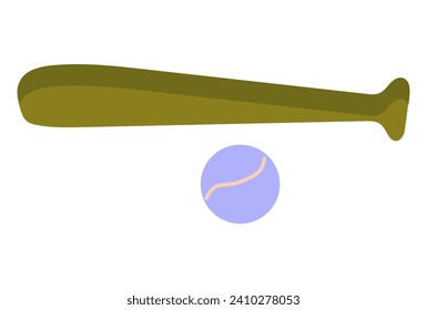 Sport element of colorful set. This illustration transforms the ping pong baseball bat of precision and artistry within the context of a sporting theme. Vector illustration.
