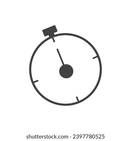 Sport element of set in black line design. This timer graphic convey the urgency and excitement of sporting events, capturing the essence of time in the world of sports. Vector illustration.