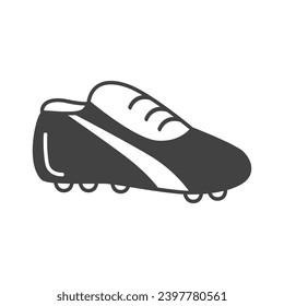 Sport element of set in black line design. The black-outlined sneakers symbolize the active and dynamic nature of sports, a perfect fit for sport-themed graphics and materials. Vector illustration.