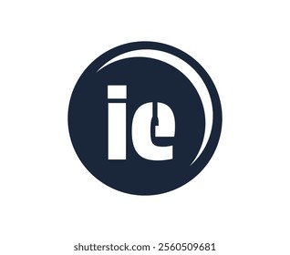 IE sport emblem or team logotype. Ball logo with a combination of Initial letter I and E for balls shop, sports company, training, club badge. Vector illustration.