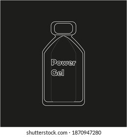 sport energy gel on white background vector