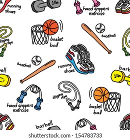 sport equipment background