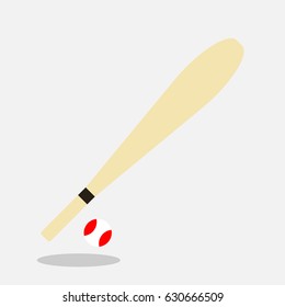 Sport equipment baseball vector flat design