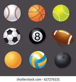  Sport Equipment Elements : Vector Illustration