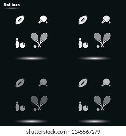 Sport equipment flat grayscale vector icon.