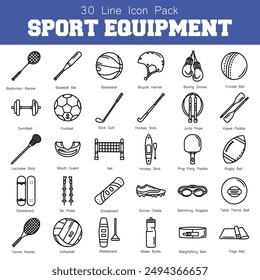 The Sport Equipment icon represents various sports gear, ideal for fitness websites, athletic blogs, and training-related projects.