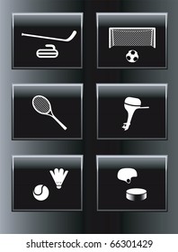 Sport  equipment icon set. Vector illustration.