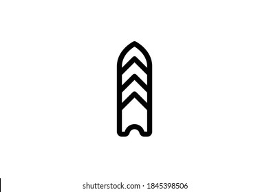 Sport Equipment Icon - Surf Board