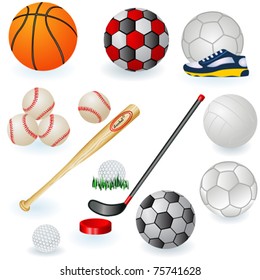 Sport equipment icons 1