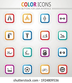 Sport equipment icons set for your design