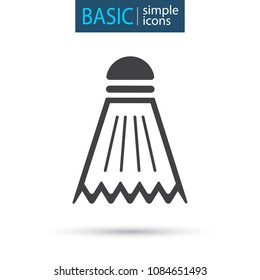 Sport equipment simple badminton icon