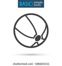 Sport equipment simple beach ball icon