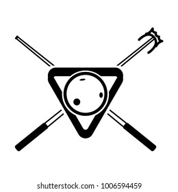 Sport equipment simple billiards icon