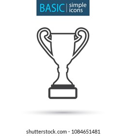 Sport equipment simple cup icon