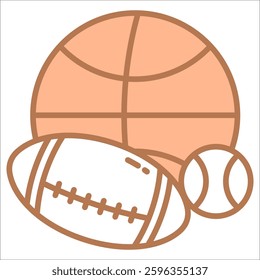 Sport Equipment Simple Icon Vector Concept