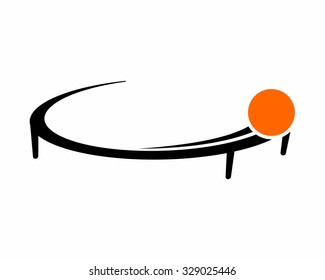 sport equipment trampoline black silhouette image icon