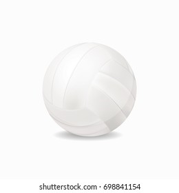 Sport equipment, White volleyball vector isolated no white background, illustration.