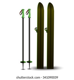 Sport equipment for winter sport games: skis and ski poles