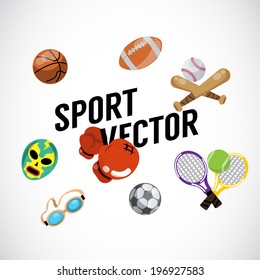 Sport equipments - vector Illustration