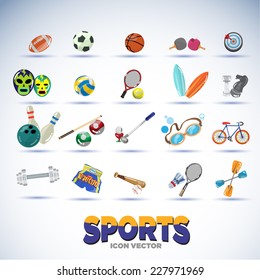 sport equipments - vector illustration