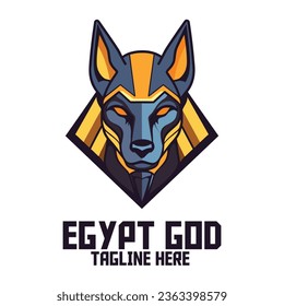 Sport and Esport fans, behold the Anubis Head Mascot Logo! This Egyptian God Template also features a unique Dog God Icon Badge Emblem