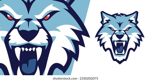 Sport and E-Sport Teams: Minimalist Wolf Logo Illustration in Vector Format