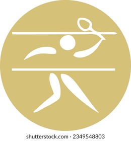 sport event pictogram design for badminton sport
