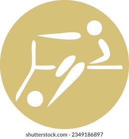 sport event pictogram design for football sport