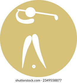Sport event pictogram design for golf sport