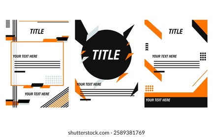 Sport Event poster template. Abstract geometric background with dynamic lines, shapes and place for text. Ideal sport or eSports events invitation. Vector illustration