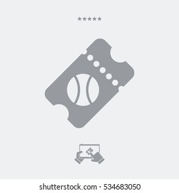 Sport event ticket - Vector web icon