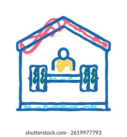 sport exercise at home doodle icon sketch vector. sport exercise at home sign. isolated symbol illustration